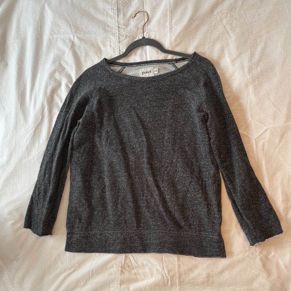 Pact Sweatshirt - raw hem sleeves